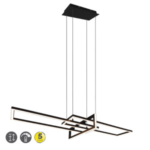 SALINAS Czarny mat LED 34W 3000K ściemnialna Lampa wisząca