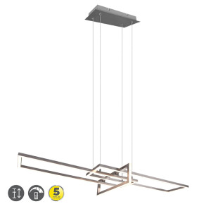 SALINAS Nikiel mat LED 34W 3000K ściemnialna Lampa wisząca