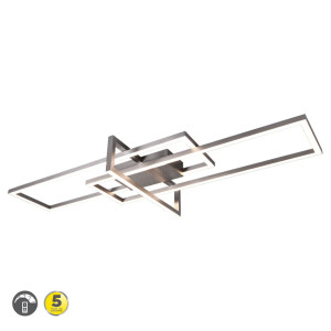 SALINAS Nikiel mat LED 34W 3000K ściemnialna Lampa sufitowa