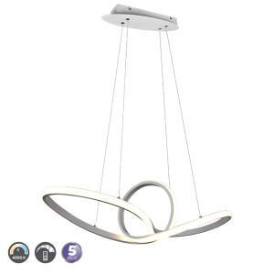 SANSA Nikiel mat LED 28W ściemnialna 3000K Lampa wiszaca RL R32751107