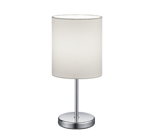 JERRY chrom | biały Ø 13cm E14 Lampka stołowa