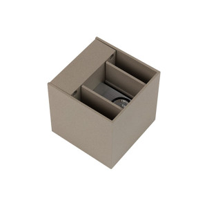 CUBE Brązowy kinkiet IP54 2x4,6W OXYLED OXYCUBE-9W-BR