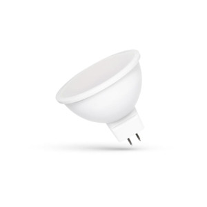 LED MR16 12V 6W SMD CW z MLECZNĄ SZYBKĄ BIALA SPECTRUM 6000K WOJ13134