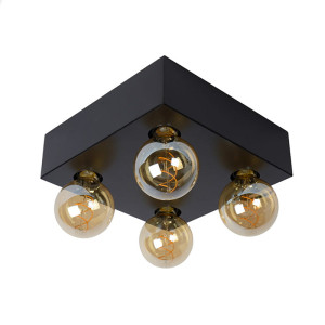 SURTUS Czarna 4xE27 Lampa sufitowa Lucide 30174/04/30