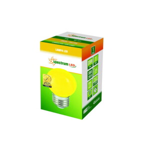 Żarówka Kulka E27 230V 1W żółta Spectrum