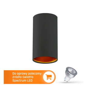 CHLOE GU10 IP20 Oprawa sufitowa Spectrum | Czarno złota
