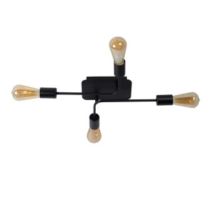 LESTER Czarna 4xE27 Lampa sufitowa Lucide 21118/04/30