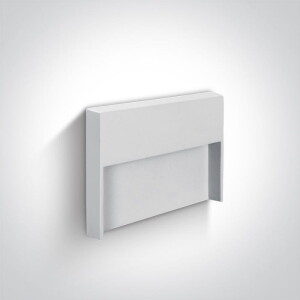 Biała LED 4W 3000K IP65 Oprawa zewnętrzna wpuszczana ścienno schodowa One Light 68052/W/W