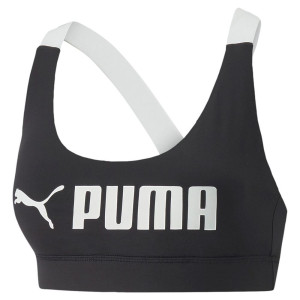 Puma Fit Mid Impact Traning Bra Dam, Svart, XS
