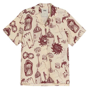 OAS Cantina Cuba Linen Shirt Herr, White, L