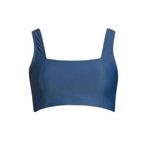 Casall Waffle Square Neck Bikini Top Dam, 42, Deep Ocean