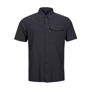 Halti Kota Check T-shirt Herr, S, Black Print