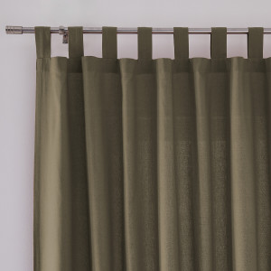 Βαμβακερή κουρτίνα με θηλιές 260x135 cm