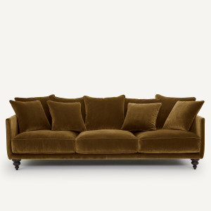 Καναπές από βελούδο Μ105xΠ198xΥ93cm