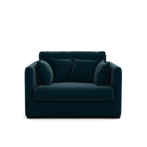 Διθέσιος καναπές από βελούδο Μ110xΠ130xΥ85cm