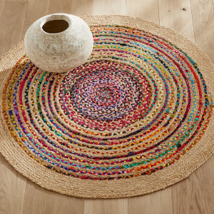 Χαλί από γιούτα και βαμβάκι Jaco One size Μ120xΠ120cm