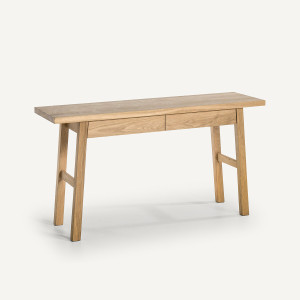 Γραφείο κονσόλα από μασίφ δρυ Μ76xΠ140xΥ40cm