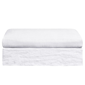 Υποπόδιο από χοντρό λινό stonewashed Μ55xΠ110xΥ45cm