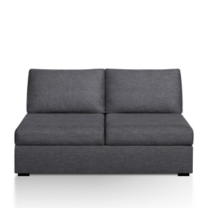 Καναπές Bultex με μελανζέ ταπετσαρία Μ84xΠ136xΥ80cm