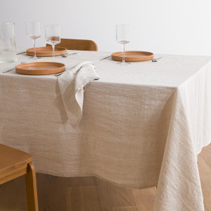 Τραπεζομάντηλο από προπλυμένο λινό 170x170 cm