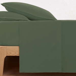 Μονόχρωμο σεντόνι από προπλυμένο λινό 240x290 cm