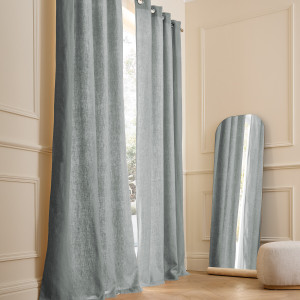 Κουρτίνα από προπλυμένο λινό με καψούλια 140x180 cm