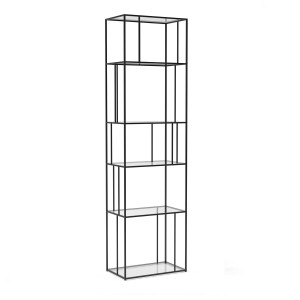 Μεταλλική και γυάλινη βιβλιοθήκη Parallel Μ30xΠ50xΥ180cm