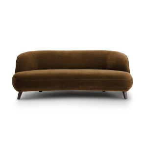 Καναπές με βελούδινη ταπετσαρία Rosebury Μ99xΠ200xΥ75cm