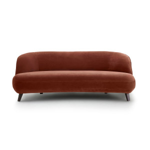 Καναπές με βελούδινη ταπετσαρία Rosebury Μ99xΠ200xΥ75cm