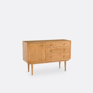 Μπουφές vintage με 1 ντουλάπι και 3 συρτάρια Μ40xΠ110xΥ75cm