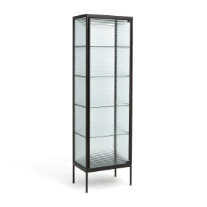 Βιτρίνα από μέταλλο και γυαλί Μ35xΠ50xΥ170cm