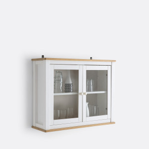 Βιτρίνα από μασίφ ξύλο πεύκου Μ27xΠ84xΥ66cm
