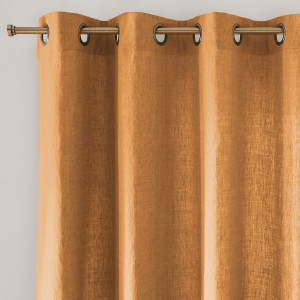 Λινή κουρτίνα με καψούλια 180x135 cm