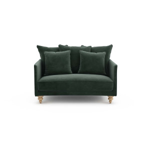 Διθέσιος καναπές από βελούδο Μ105xΠ138xΥ93cm
