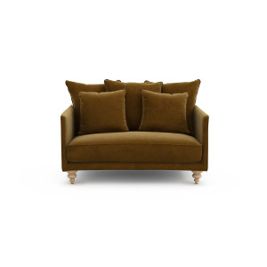 Διθέσιος καναπές από βελούδο Μ105xΠ138xΥ93cm