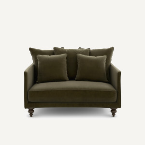 Διθέσιος καναπές από βελούδο Μ105xΠ138xΥ93cm