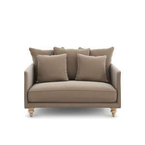 Διθέσιος καναπές από βελούδο Μ105xΠ138xΥ93cm