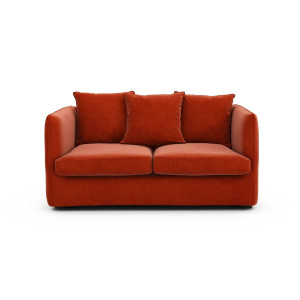 Διθέσιος καναπές από βελούδο Μ95xΠ162xΥ82cm