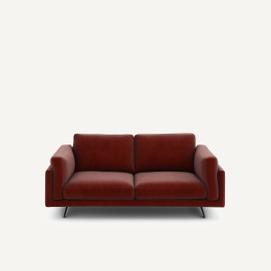 Διθέσιος καναπές από βελούδο Μ99xΠ188xΥ82cm