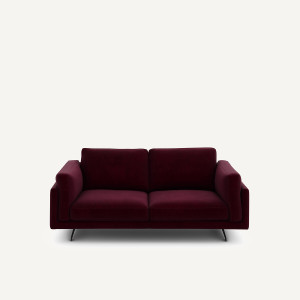 Διθέσιος καναπές από βελούδο Μ99xΠ188xΥ82cm