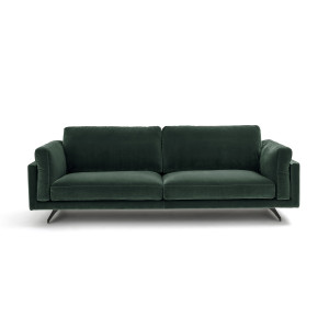 Καναπές από βελούδο Μ99xΠ213xΥ82cm
