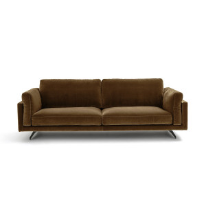 Καναπές από βελούδο Μ99xΠ213xΥ82cm
