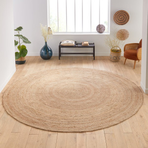 Χαλί από γιούτα Διάμετρος 120cm Μ120xΠ120cm