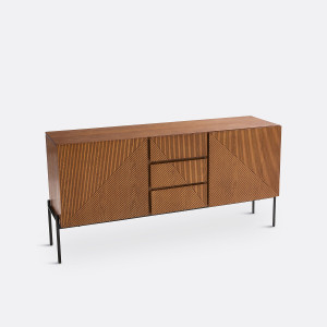 Μπουφές vintage με 2 πόρτες και 3 συρτάρια Μ49xΠ157xΥ64cm