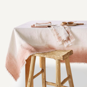Τραπεζομάντηλο από λινό tie and dye 150x150 cm