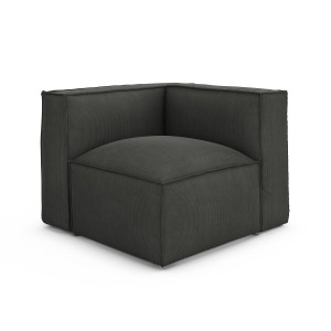 Γωνία σύνθεσης από βελούδο κοτλέ Μ95xΠ95xΥ71cm