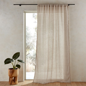 Βουάλ κουρτίνα από λινό και βισκόζη 140x320 cm
