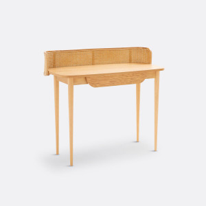 Γραφείο με πλάτη από ψάθα Μ33xΠ45xΥ62cm