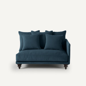 Μισός καναπές από βελούδο Μ105xΠ132xΥ93cm