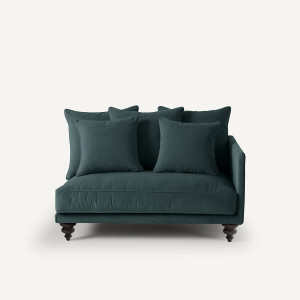 Μισός καναπές από βελούδο Μ105xΠ132xΥ93cm